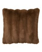 Cojín Galena de piel sintética marrón - x45x45 cm