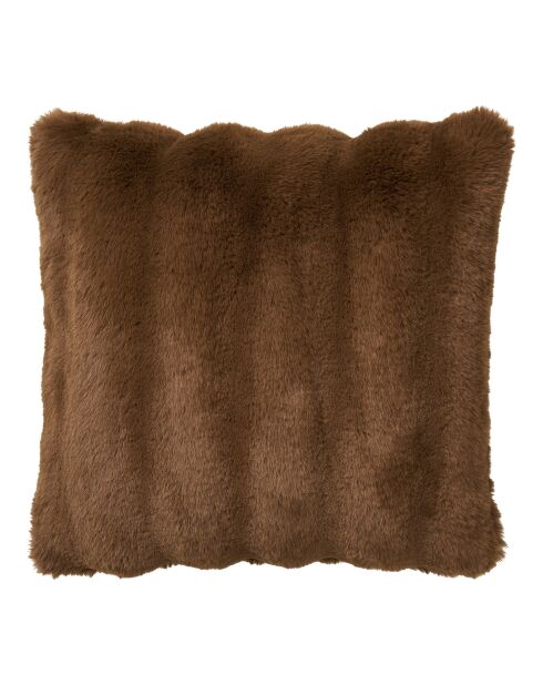 Cojín Galena de piel sintética marrón - x45x45 cm