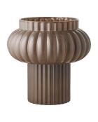 Vaso in vetro soffiato a mano marrone - 27x275x27 cm