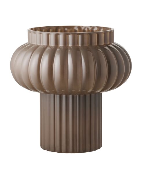 Vaso in vetro soffiato a mano marrone - 27x275x27 cm