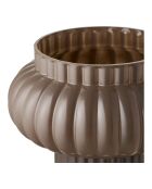 Vaso in vetro soffiato a mano marrone - 27x275x27 cm