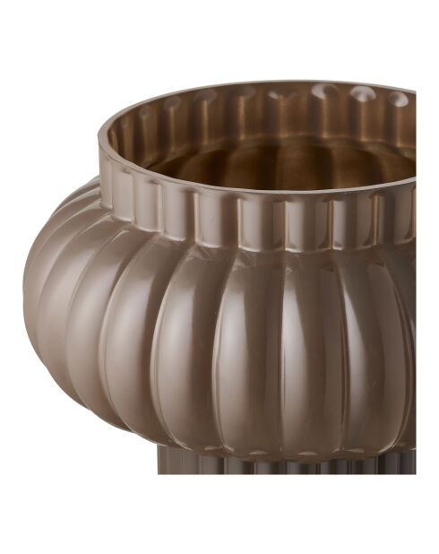 Vaso in vetro soffiato a mano marrone - 27x275x27 cm