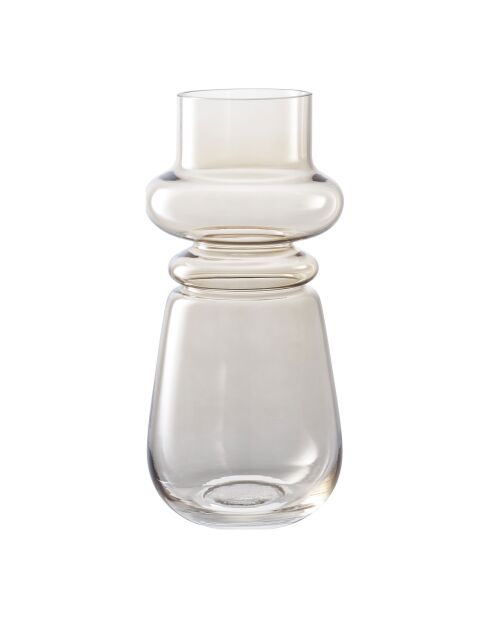 Vaso in vetro marrone fumé - 15x15x31 cm