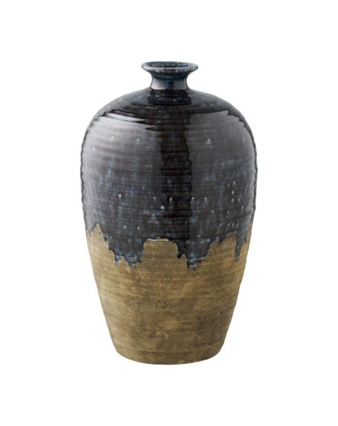 Vase en céramique bleu foncé - 27x27x445 cm