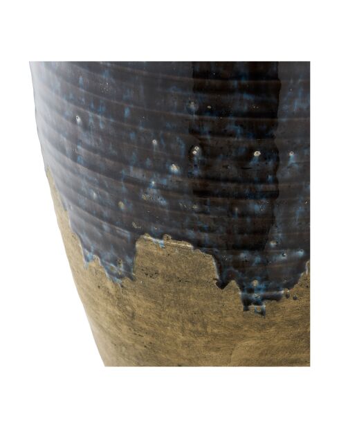 Vase en céramique bleu foncé - 27x27x445 cm