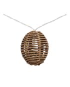 Guirlande lumineuse LED Carlisle en polyrotin/métal naturel/noir - 180x6x6 cm