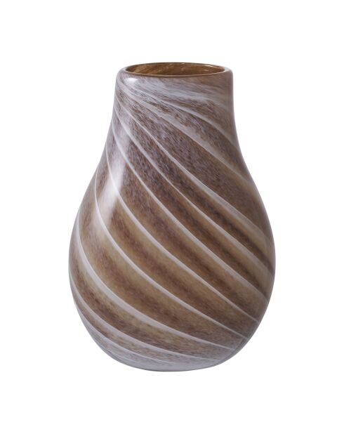 Vaso in vetro marrone - 16x16x23 cm