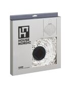 Harwood wiederaufladbare LED-Laterne mit integriertem Solarpanel weiß - 30x30x24 cm