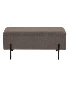 Banc Watford avec rangement bouclé marron - 36.5x95x43 cm