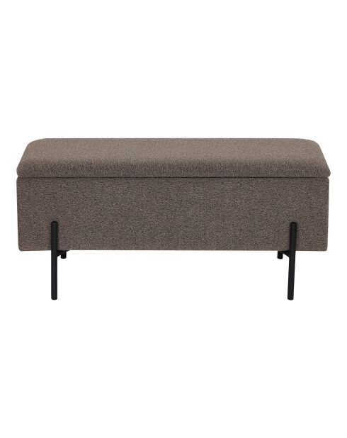 Banc Watford avec rangement bouclé marron - 36.5x95x43 cm