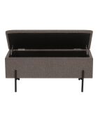 Banc Watford avec rangement bouclé marron - 36.5x95x43 cm