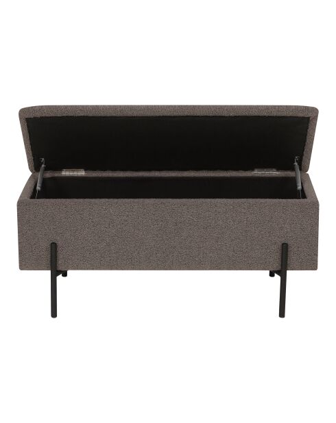Banc Watford avec rangement bouclé marron - 36.5x95x43 cm