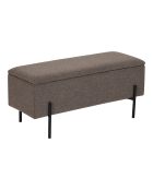 Banc Watford avec rangement bouclé marron - 36.5x95x43 cm