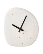 Orologio da tavolo Linz a forma organica in cemento bianco movimento silenzioso - 5x14x15 cm