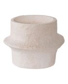 2 Kerzenhalter aus weißem Zement