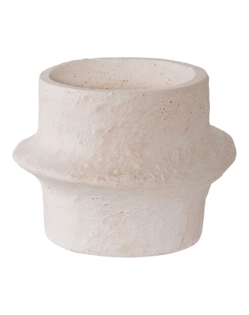 2 Kerzenhalter aus weißem Zement