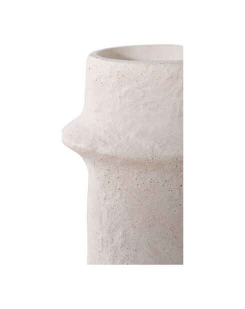 2 Kerzenhalter aus weißem Zement