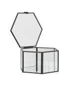 2 Boîtes Torpe en verre/métal transparente/noir