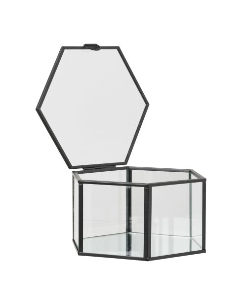 2 Boîtes Torpe en verre/métal transparente/noir