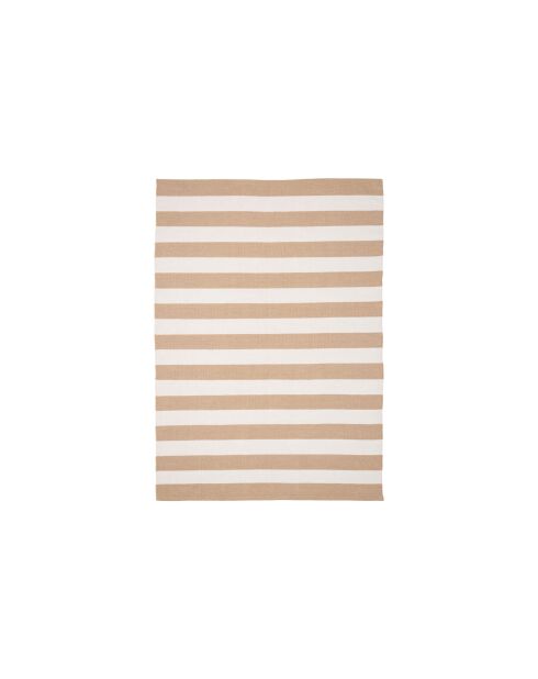 Tapis Pina 100 % plastique recyclé beige/blanc cassé - 200x140x cm