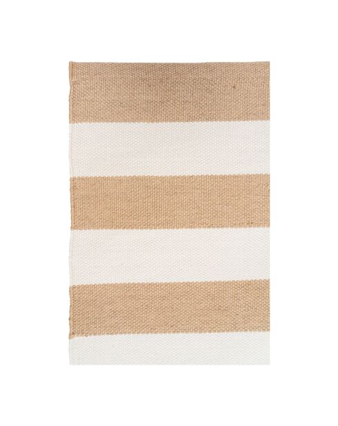 Tapis Pina 100 % plastique recyclé beige/blanc cassé - 200x140x cm