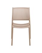 4 Esszimmerstühle Manzano, stapelbar, Polypropylen, taupe, 56 x 49 x 81 cm