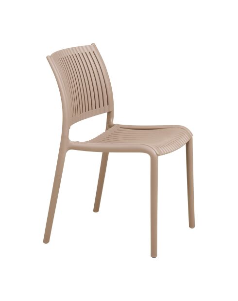 4 Esszimmerstühle Manzano, stapelbar, Polypropylen, taupe, 56 x 49 x 81 cm