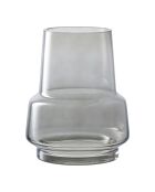 Vaso in vetro grigio fumé - 15x15x19 cm
