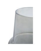 Vaso in vetro grigio fumé - 15x15x19 cm