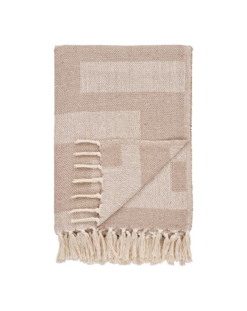 Adana Plaid taupe - 180x130x05 cm