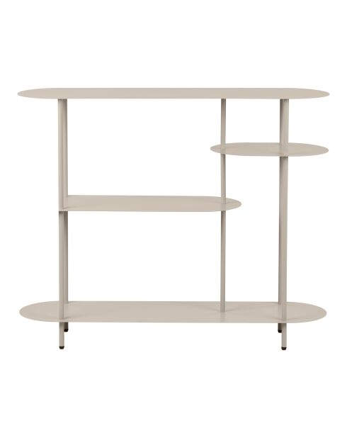 Scaffale Rieti a 4 livelli in metallo sabbiato - 118x31x97 cm