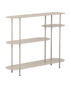 Scaffale Rieti a 4 livelli in metallo sabbiato - 118x31x97 cm