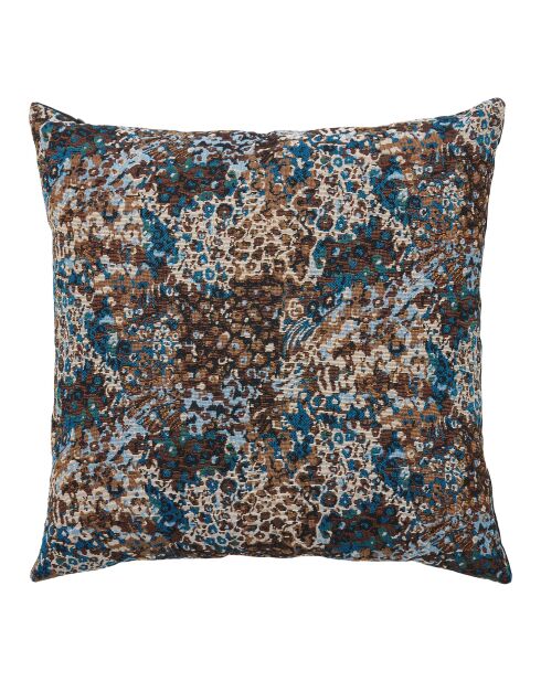 Blossom kussen blauw/bruin mix - x45x45 cm