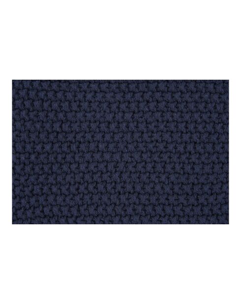 Santos Plaid aus recycelter Baumwolle dunkelblau - 170x130x cm