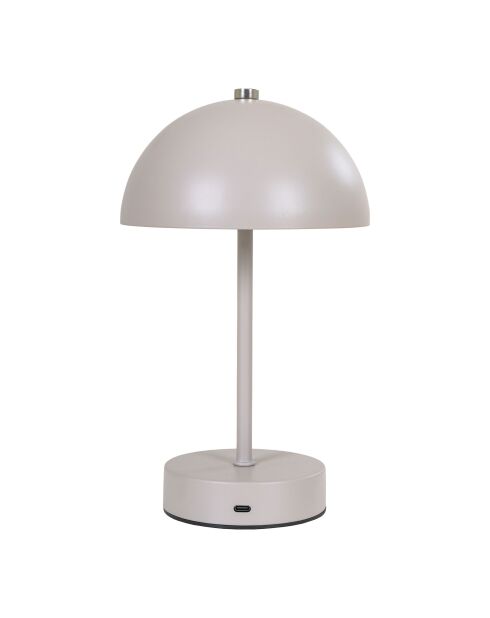 Holt wiederaufladbare Tischlampe aus Metall Sand/Stahl - 15x15x25 cm