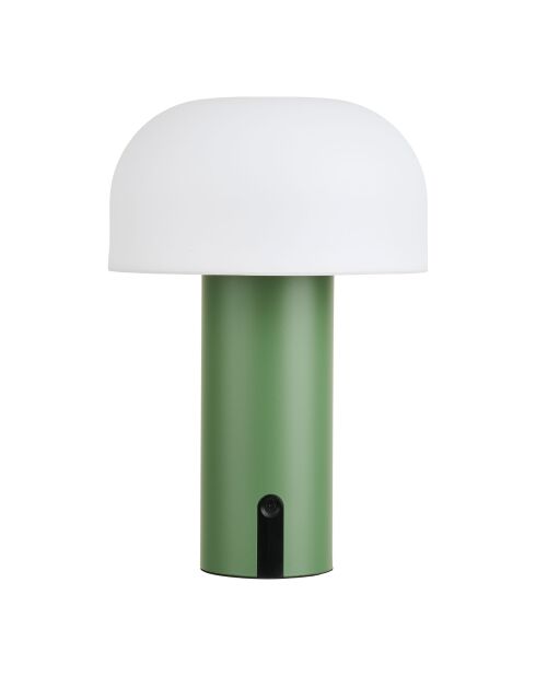 Soham oplaadbare wit/groene LED-lamp - 15x15x22 cm