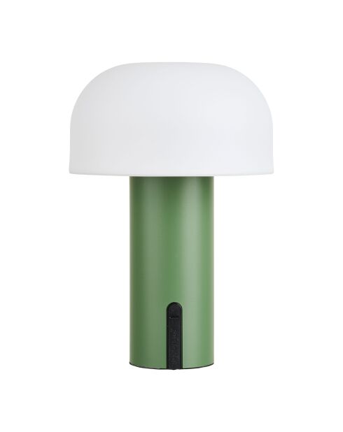 Soham oplaadbare wit/groene LED-lamp - 15x15x22 cm