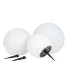 3 witte oplaadbare LED-lampen van Lifton met geïntegreerd zonnepaneel