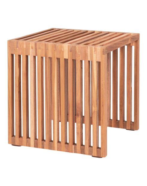 Pego Beistelltisch aus natürlichem Teakholz, 40 x 40 x 40 cm