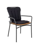 Coussin pour chaise Cleveland noir - 515x45x5 cm