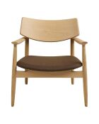 Fauteuil Olvera Lounge lounge chêne naturel/marron HN1084 - 68x68x72 cm