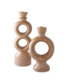 Portacandele in ceramica marrone - 88x135x235 cm