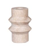 Portacandele in travertino naturale - 7x7x10 cm