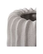 Grauer Blumentopf aus Keramik - 15x15x15 cm
