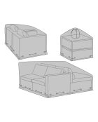 3 copri set modulari impermeabili neri di lusso