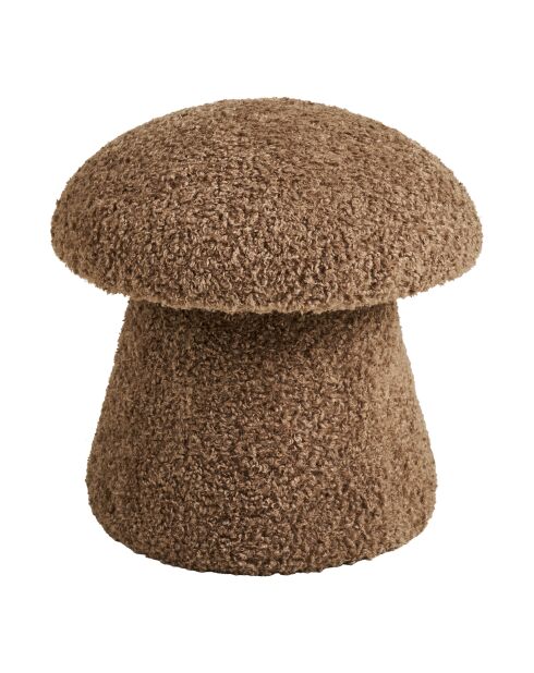 Pouf Enna  fourrure artificielle marron - 45x45x45 cm