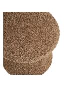 Pouf Enna  fourrure artificielle marron - 45x45x45 cm