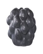 Jarrón de cerámica negra - 15x14x19 cm