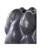 Jarrón de cerámica negra - 15x14x19 cm