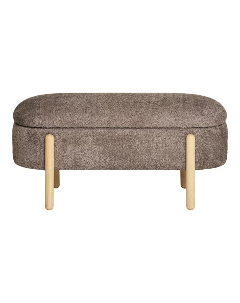 Banc Branca avec rangement marron/naturel - 40x97x48 cm